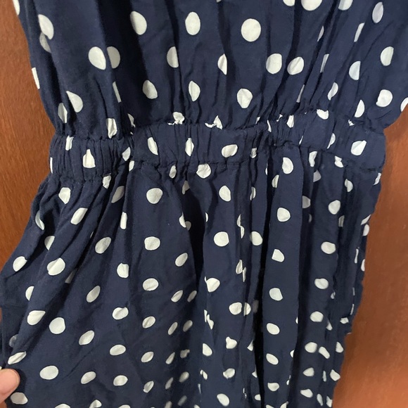 Polka dot pants suit romper navy - Picture 4 of 5